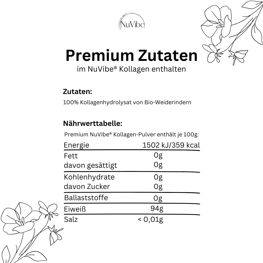 Zutaten Kollagen von NuVibe